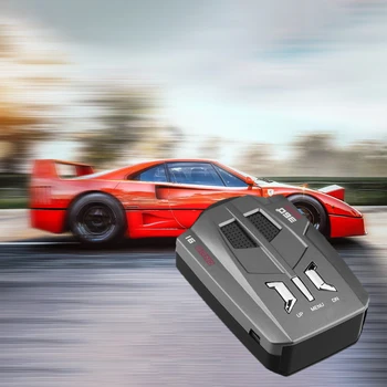 

Car Radar Detector English Russian Auto 360 Degree Vehicle V9 Speed Voice Alert Alarm Warning 16 Band LED Display 5