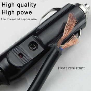 

12V/24V Male Plug Connector 20A Fuse Car Cigarette Lighter Sockets Socket Black