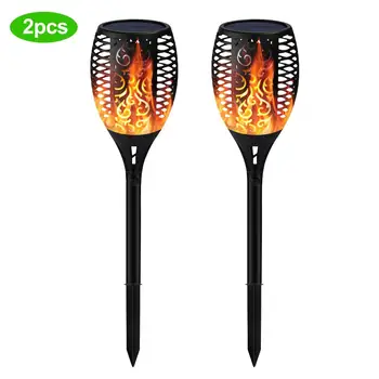 

96LED Solar Flame Lamp Outdoor Garden Torch Lights Safety Waterproof Flicker LED Lawn Garden Landscape Decoration Lighting