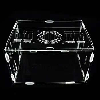 

Acrylic Hamster Cage Small Pet Villa Transparent Breathable Castle Deluxe Basket