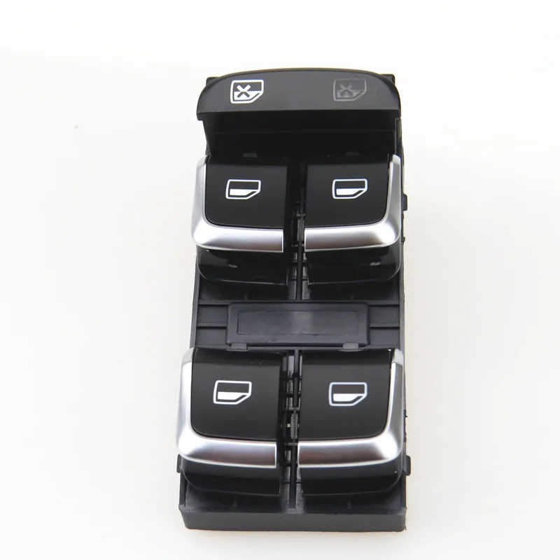 

AZQFZ Chrome Electric Side Window Main Switch Control Button New 8KD 959 851 A 8KD 959 855 For A4 S4 B8 Q5 2009-2014