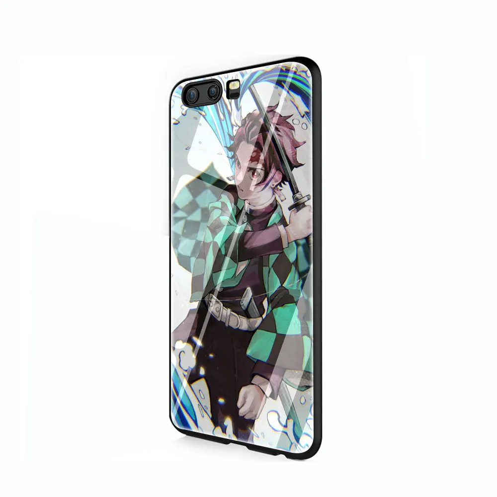 EWAU чехол для телефона из закаленного стекла Kimetsu no Yaiba, аниме, Demon Slayer для huawei mate P 10 20 30 Lite Pro Y9 Honor 8X 7A