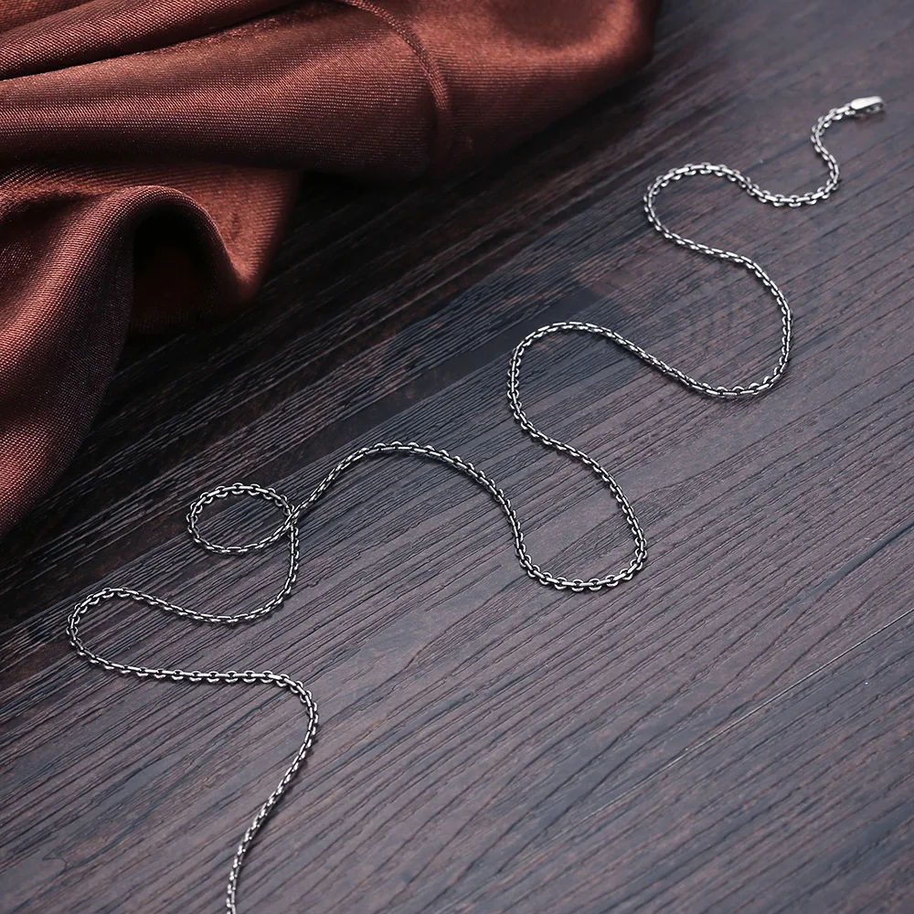 V. YA 925 серебро плоское кольцо цепочка ожерелье 40/45/50/55/60 см цепь 2 мм толщина для женщин ювелирные украшения для женщин