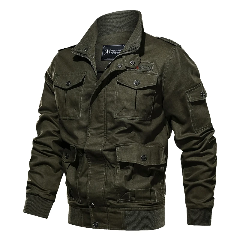 Мужская куртка пилота на весну и осень, военная тактическая куртка, Мужская ветровка, куртка-бомбер, армейская куртка, Мужская куртка 6XL