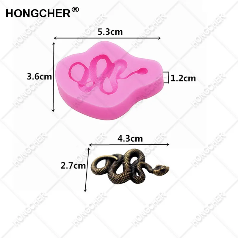Новая силиконовая форма для кексиков в виде змеи животных, форма для шоколада, десерт для торта, декорирование выпечки, Желейная глиняная форма для пудинга