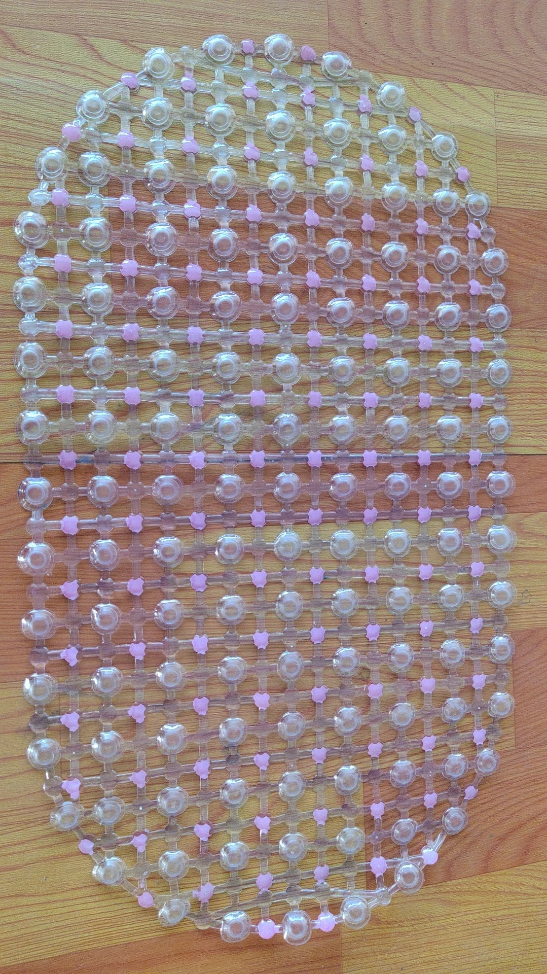 38x68cm New Non-slip Bathroom Mat Safety Shower Bath Mat Plastic Colorful Point Bead Massage Pad Bathroom Carpet Bath Mat - Цвет: Pink