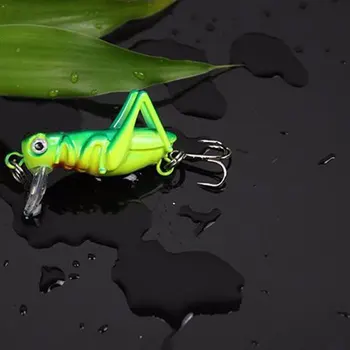 

Hot selling new minnow 3.1g 4cm flying jig wobbler grasshopper hard fishing lure artificial insect bait