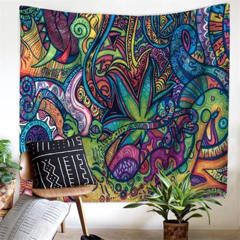 

Tapestry Wall Hanging Mandala Flower Bedspread Colorful Wall Carpet Pink Purple Blue Sheet