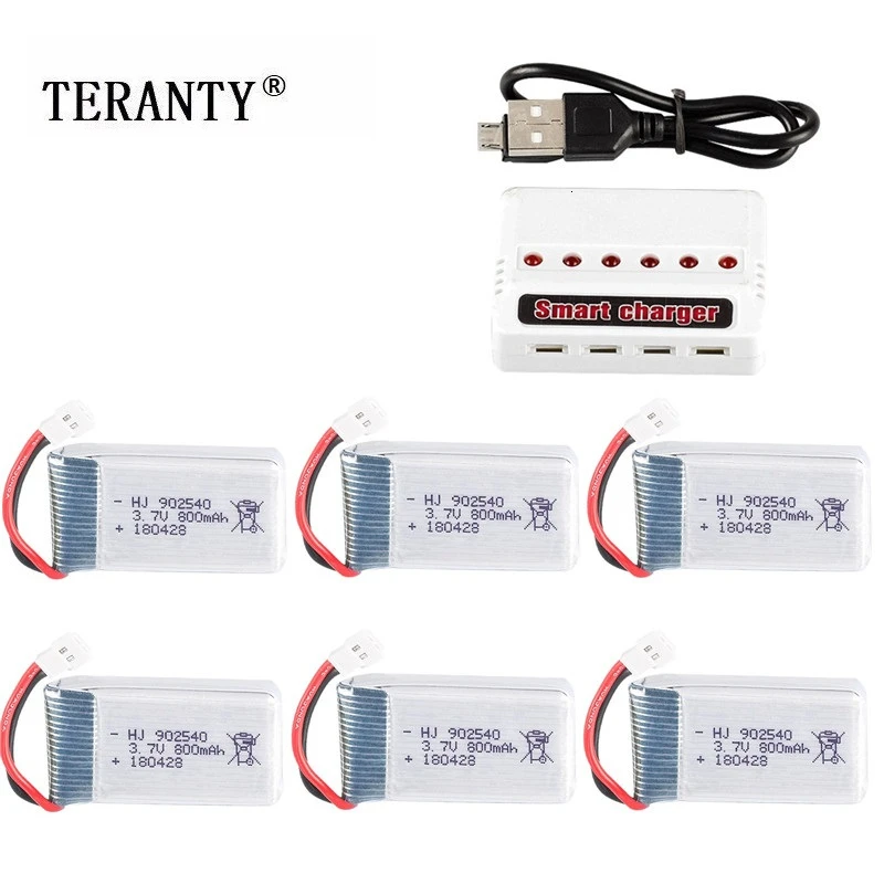3,7 V 800mAh 902540 Lipo батарея+ UBS зарядное устройство для Syma X5 X5C X5SC X5SW TK M68 MJX X705C SG600 RC Квадрокоптер Дрон запасные части