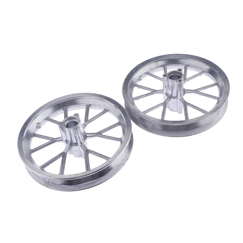 1 Pair Front Rear 12 1/2 x 2.75 Tire Wheel Rim Replacement for 49cc Mini Moto Pocket Dirt Bike, Silver