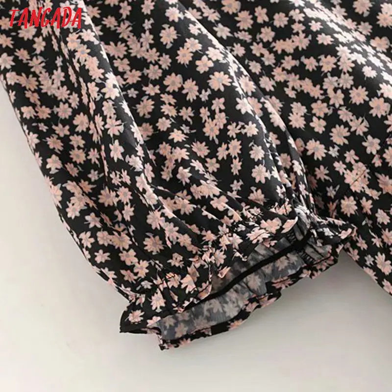 Tangada женское свободное платье с цветочным принтом, с коротким рукавом и круглым вырезом, милое модное повседневное удобное Свободное платье, vestidos feminina 3A23