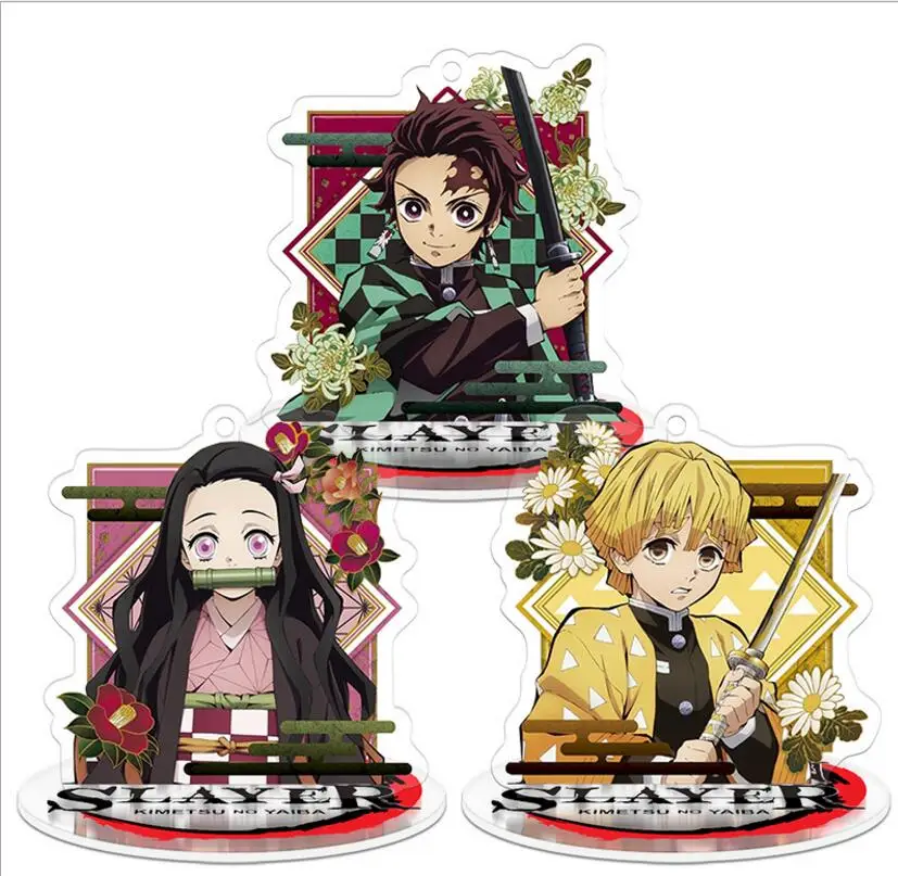 

9-10cm Japanese Anime figure Demon Slayer: Kimetsu no Yaiba Kamado Tanjirou Kamado Nezuko Cosplay Acrylic Stand Figure