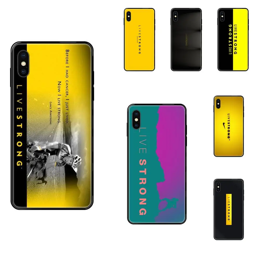 Мягкий Силиконовый ТПУ Черный Модный чехол для Livestrongs Logo Для Redmi Note 4 5 5A 6 7 8 8T 9 9S Pro