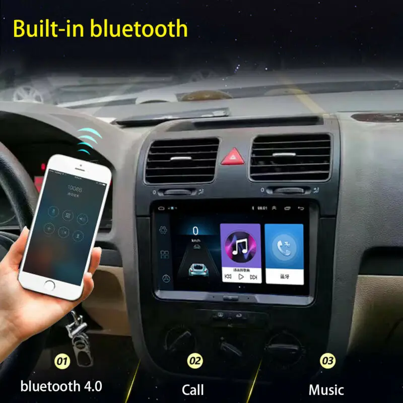 Для подробной информации о 9 ''двойной 2 Din Android 8,1 автомобильный стерео DAB+ Радио gps SAT NAV WiFi ссылка для VW английская версия 9 дюймов