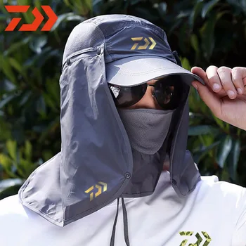 

2020 Daiwa UV Protection Face Neck Cover Sun Protcet Fishing Cap NEW Man DAWA Fishing Hats Woman Outdoor Sport Hiking Visor Hat