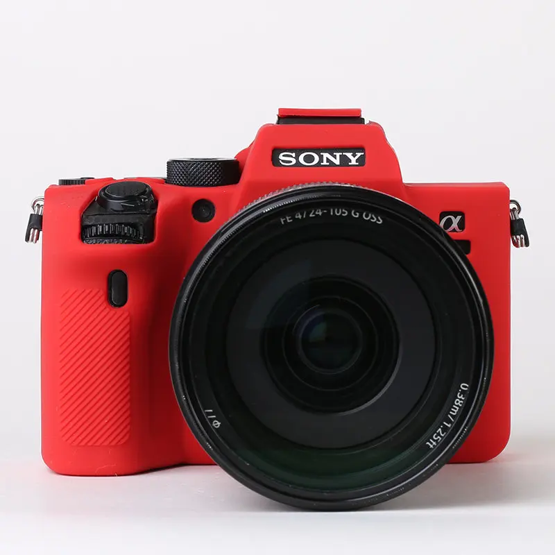 A7R IV A7R4 Red Силиконовая кожа брони чехол корпус протектор для sony A7 III/A7R III/A7M3 A7RM3/A9 ILCE-9/A7R IV A7RM4 камеры только - Цвет: A7R IV A7R4 Red