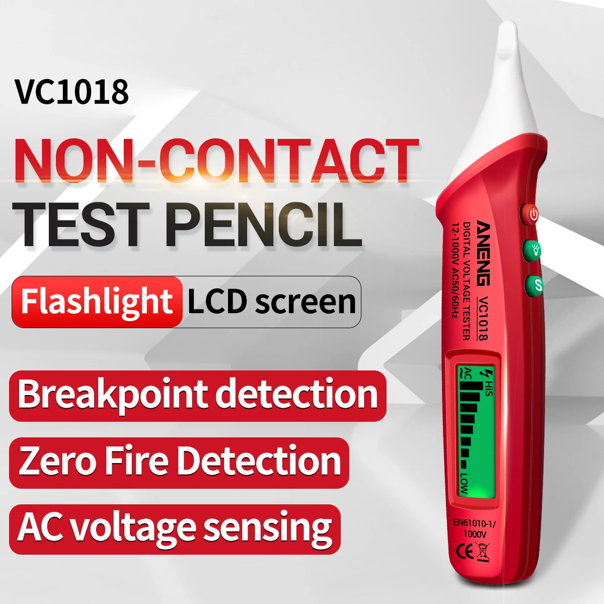 ANENG VC1018 Digital AC/DC Voltage Detector Smart Non Contact Tester