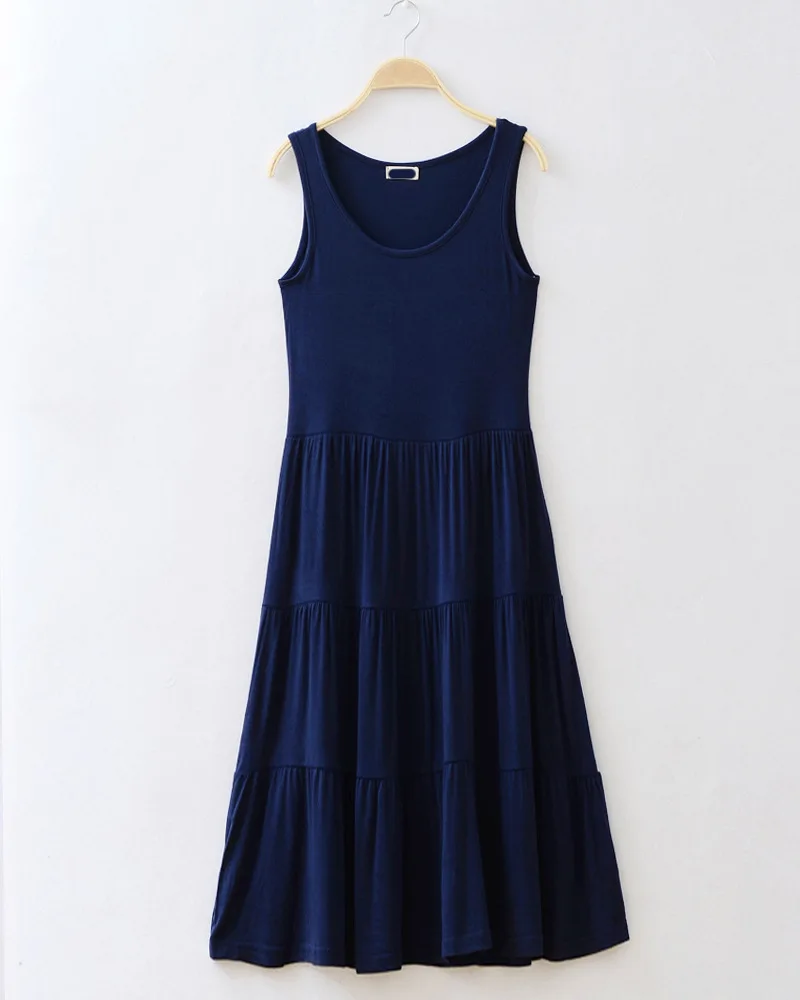 

18 Spring And Summer New Style Modal Strapped Dress Women's Large Size Cake Dress Home Base Vest Dress Sweet