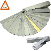 1 шт., нержавеющая сталь, 32 лезвия, щупа, метрический зазор, наполнитель 0,04-0,88 мм, толщиномер для измерения, щупы, измерительные приборы