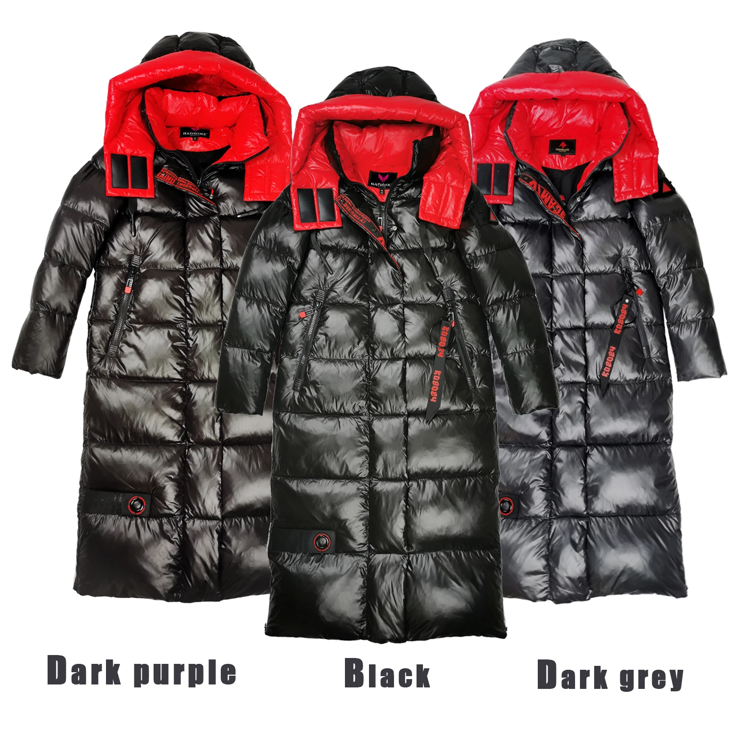 Goedkoop HADAVOE2019 Hot Jas Jas Winter Vrouwen Hooded Warme Parka Hight Kwaliteit Vrouwelijke Nieuwe Winter Collectie Modieuze Warme Jas