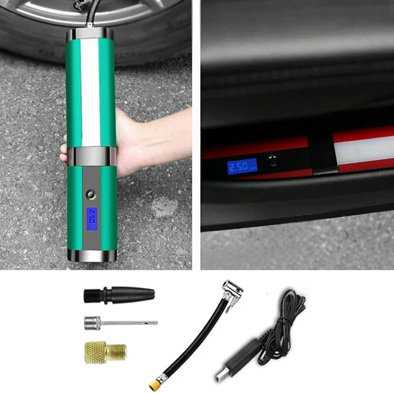 

4LED Digital Intelligent Tire Air Inflator Cylinder Car Bicycle Tyre Pump For Car Tire Medium Bus Trucks Below
