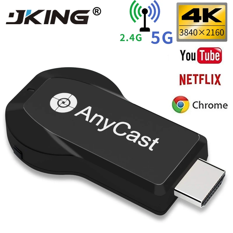 Anycast M100 2,4G/5G 4K Miracast любой литой беспроводной DLNA трансляции записи HDMI tv Stick Wifi Дисплей приемник ключа для IOS Android PC