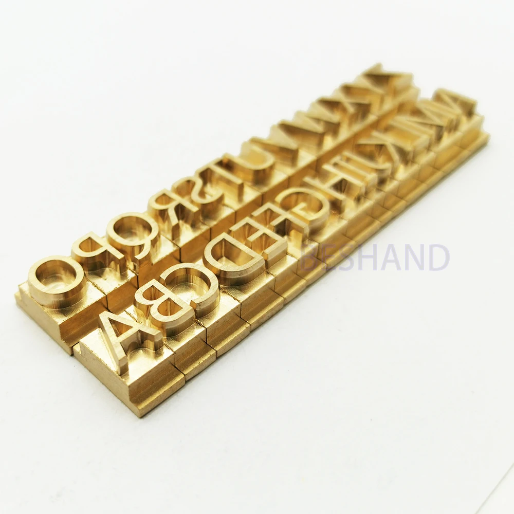 T Type slot Movable Type Printing Brass Mold DIY engraving Number,Alphabet,Symbol Character for Hot stamping Paper leather craft