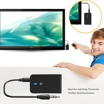 

Rechargeable Bluetooth 5.0 Audio Receiver Transmitter Practical Operation Simple Conveninently 3.5mm AUX Music Adapter