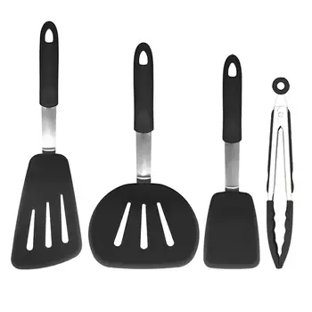 

4-piece Spatula Set Silicone Non-stick Wear-resistant Shovel Set Cookware Supplies For Kitchen