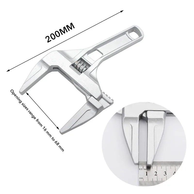 Регулируемый гаечный ключ 16-68 мм Многофункциональный Мини ремонтный гаечный ключ универсальный ключ гаечный ключ короткий хвостовик большие отверстия ремонтные инструменты