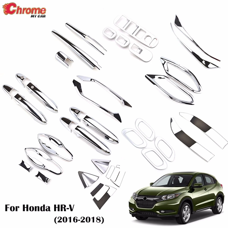 Для Honda HR V HRV Vezel 2016 2017 2018 Хромированная передняя и задняя противотуманная фара