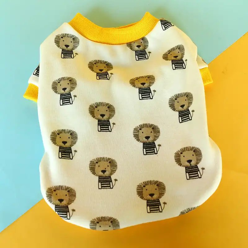 puppy chinese print round neck sweatshirt