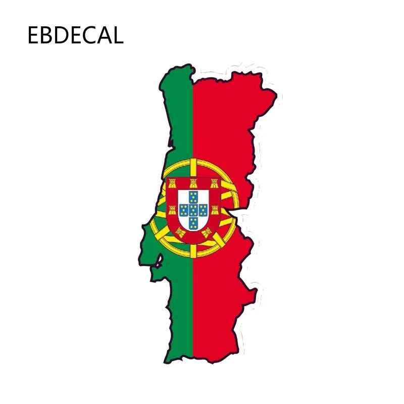 Ebdeckle португальский флаг карта личности для Авто/бампер/окно/наклейка на стену