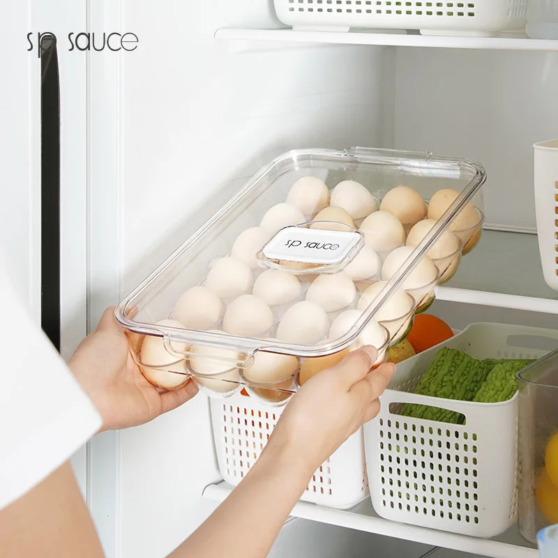 日本卵ホルダーボックス収納ボックス冷蔵庫卵トレイケース容器キッチン収納クリア食品卵収納ボックスcocinaの Aliexpress ホーム ガーデン