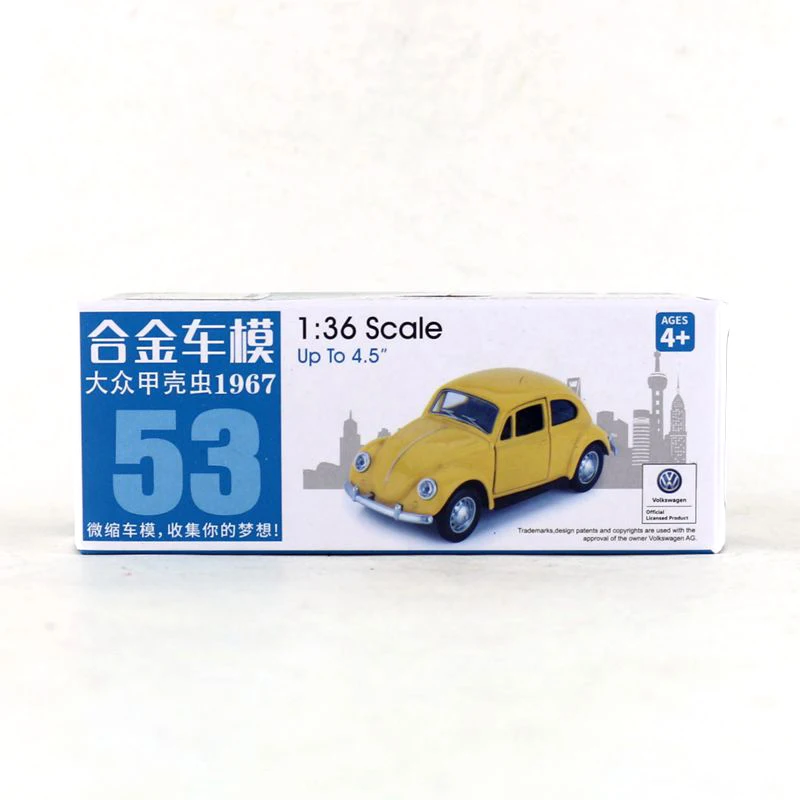 Caipo 1:36 Тяговый автомобиль 1967 Volkswagen Beetle литый под давлением металлический для