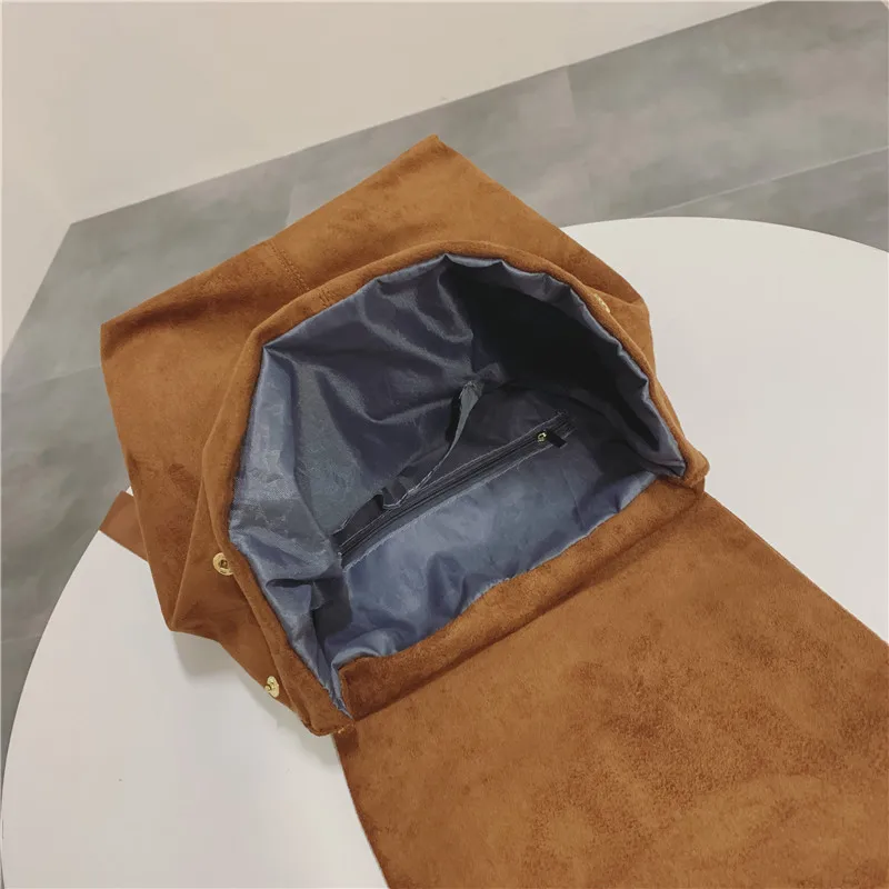 Женский кожаный рюкзак из искусственной замши черный или коричневый маленький