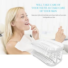 Поверхность интерьера силиконовая мини Портативная модная круглая 360 градусов мягкая Чистящая Жевательная зубная щетка ленивые люди свободные руки