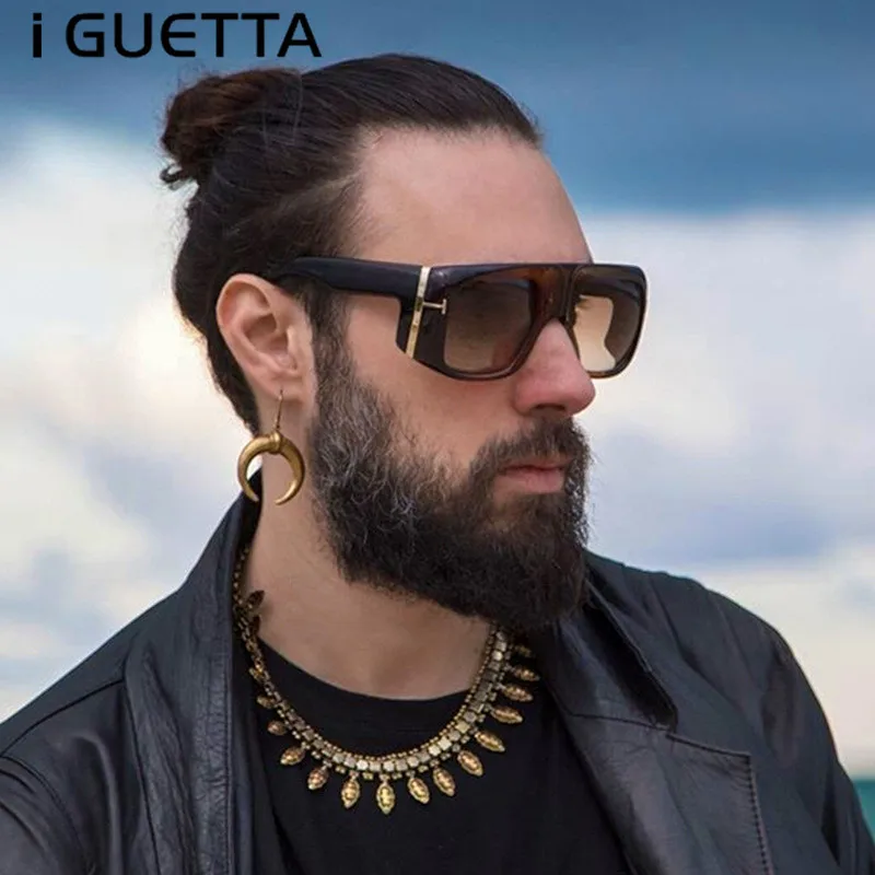 IGUETTA роскошные дизайнерские солнцезащитные очки для мужчин Высокое качество Женские солнечные очки Ретро мода большой шарнир t-дизайн Oculos De Sol IYJB642