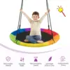 40" 770 lbs Flying Saucer Tree Swing Kids Gift w/ 2 Tree Hanging Straps Colorful  OP70579CL 3