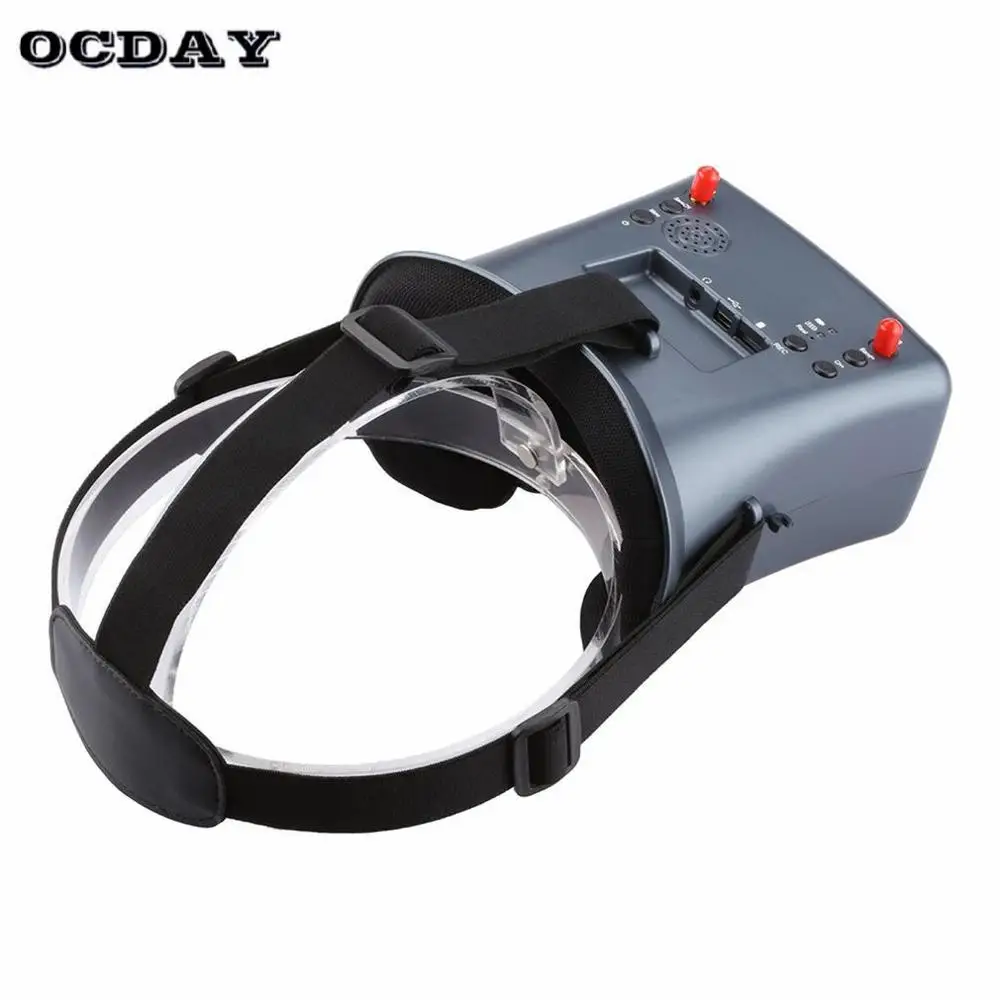 Черный LS-008D 5,8G FPV Googles VR очки высокого качества 40CH с батареей 2000mA DVR разнообразие для RC модели 92% прозрачные линзы хобби - Цвет: Черный