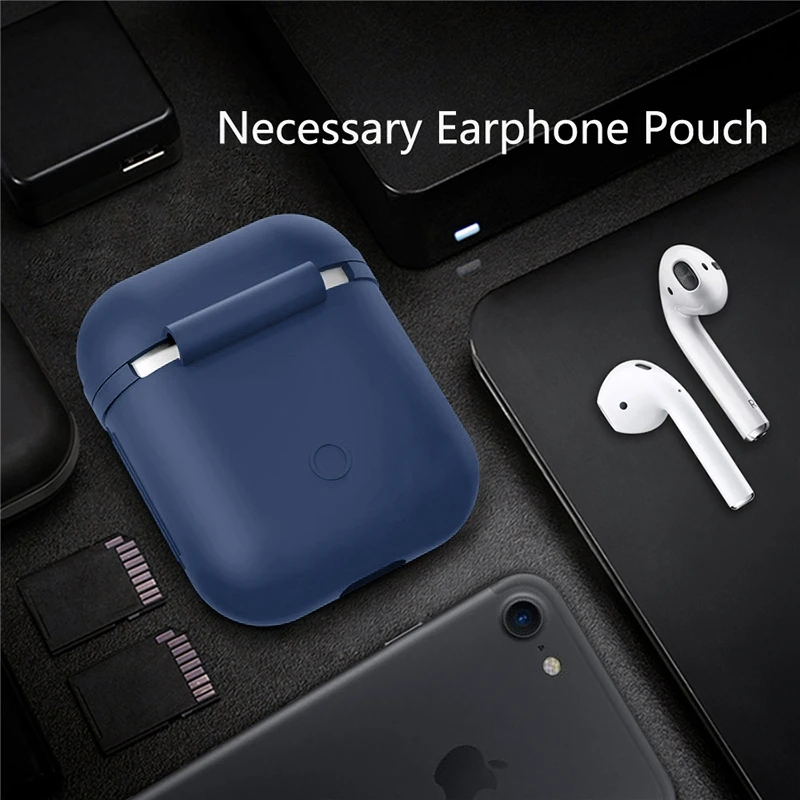 Мягкий силиконовый чехол, наушники для Apple Airpods, Bluetooth, беспроводные наушники, защитный чехол, коробка для Air Pods, вкладыши наушников, сумка