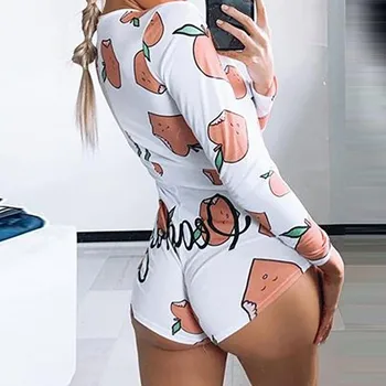 

Multicolor Women Pajama Sets 2020 Summer One-piece Suit Pyjamas Femme Cartoon Print Jump Suit Sleepwear PJS Set Women Home Suit