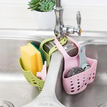 

Adjustable Kitchen Sponge Holder Draining Rack Sink Sponge Holder Bathroom Storage Shelf Sink Holder Drain Basket