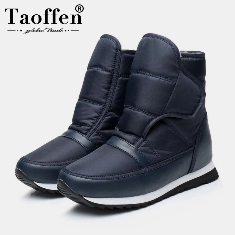 Taoffen размер 35-42 женские зимние ботинки Новое поступление Туфли без каблуков
