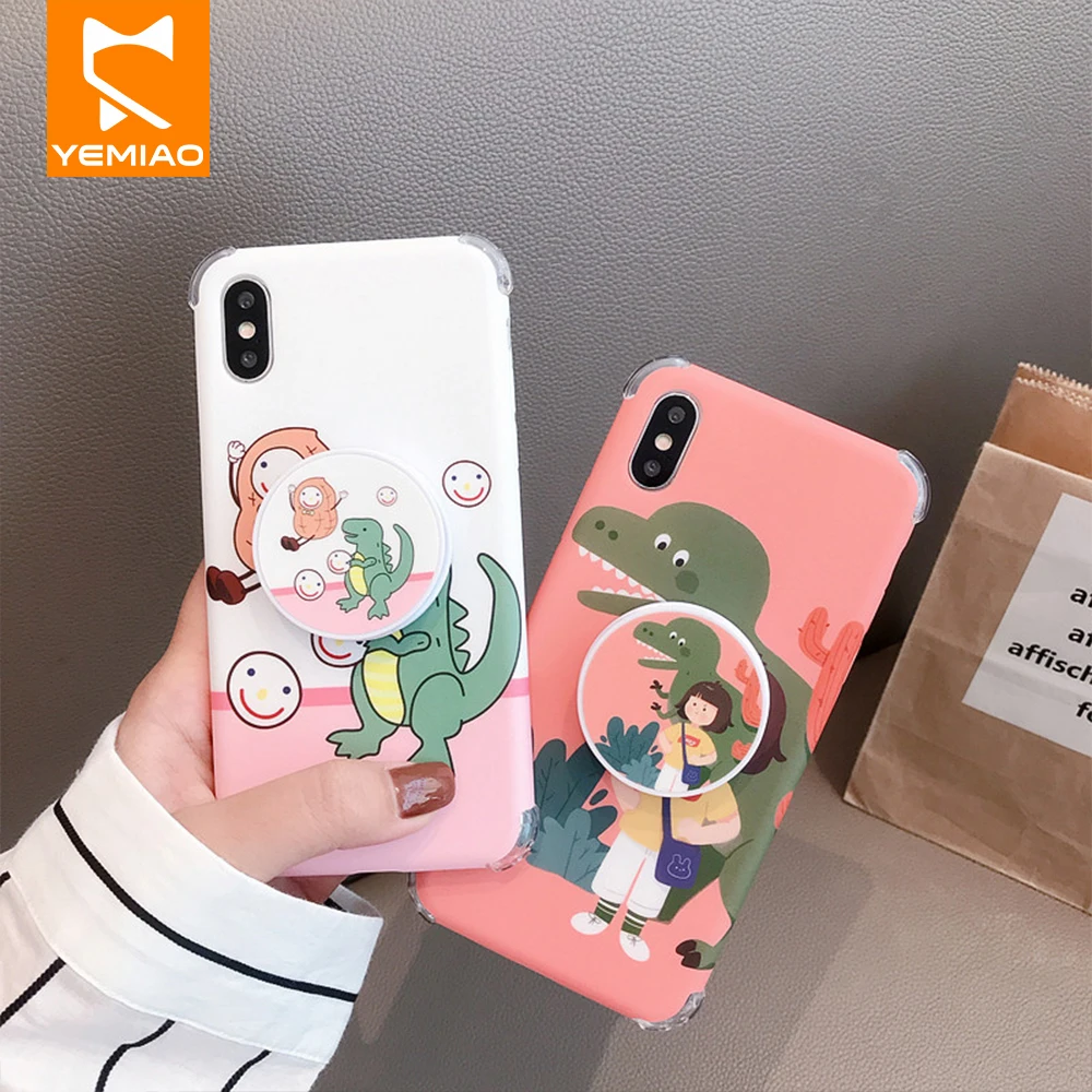 Чехол с держателем динозавра для huawei P20 Pro P30 Lite mate 20 Nova 2S 3 3e 4 Мягкий Силиконовый