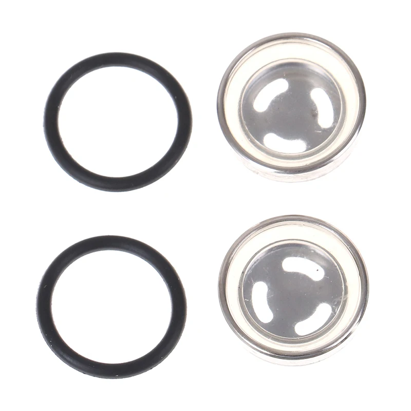 2Pcs Universal 18mm Motorcycle Sight Glass Oil Sight Glass With Seal For Brake Pump Brake Cylinder