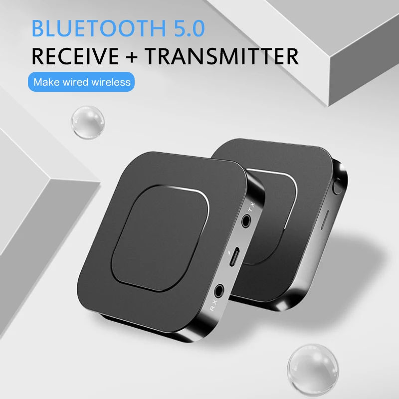 

New Bluetooth 5.0 Wireless Audio Transmitter and Receiver, PC AUX / RCA Compatible Adapter, Home Theater Headphone Player