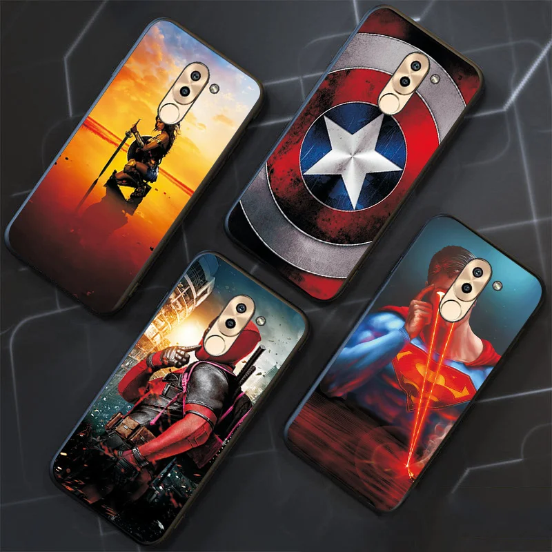 Чехол для телефона с изображением Железного человека для huawei Honor 6X, чехол для Honor 8X, Мстители, черный чехол ТПУ для huawei Honor 7X, чехол для Honor 9X Pro