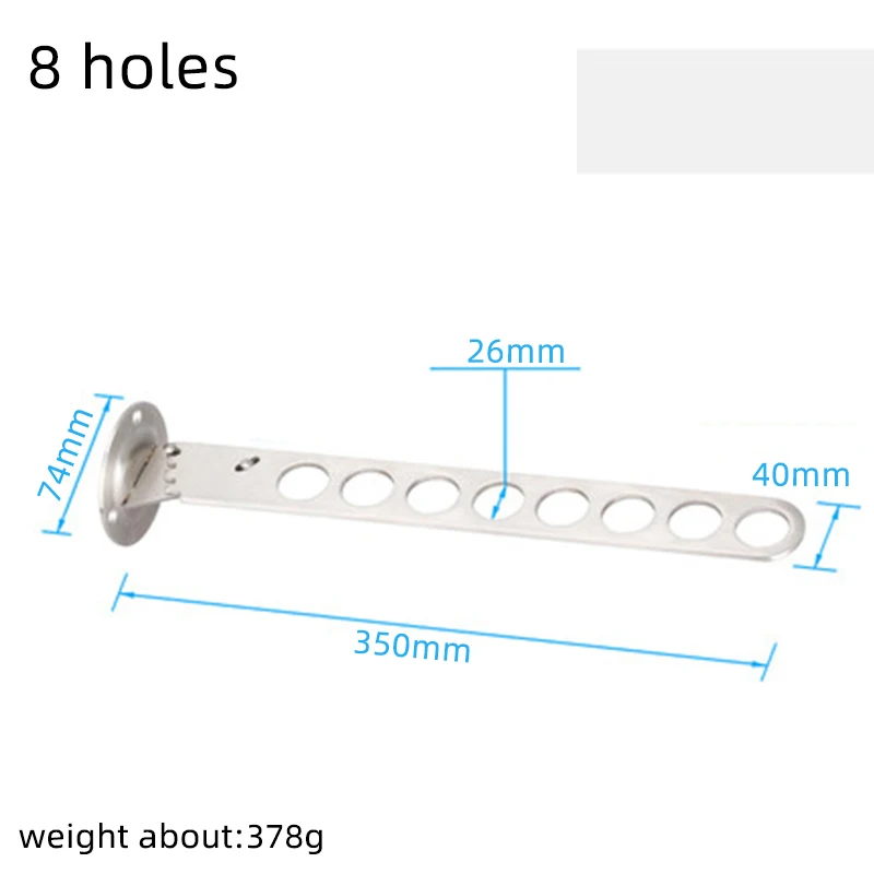 8 holes Многопортовая вешалка для одежды из нержавеющей стали Многофункциональная вешалка для одежды стойка для домашних запасов балкон - Цвет: 8 holes