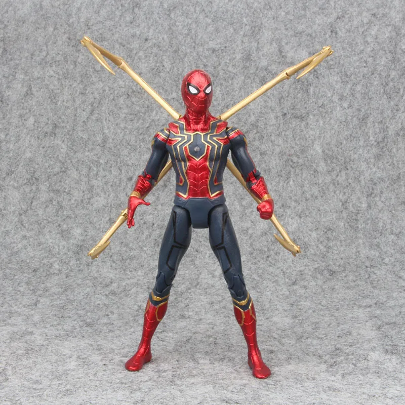 17 см Marvel MK 85 Железный человек Мстители 3 Железный человек паук фигурка модель удивительный человек паук подвижные игрушки для детей